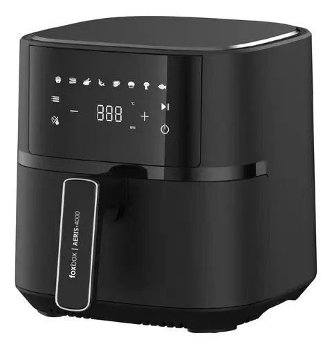 Freidora De Aire Sin Aceite Foxbox Aeris-4000 4lts Negro