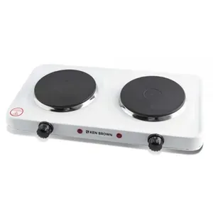 Anafe Eléctrico 2 Hornallas Ken Brown 2000w Blanco