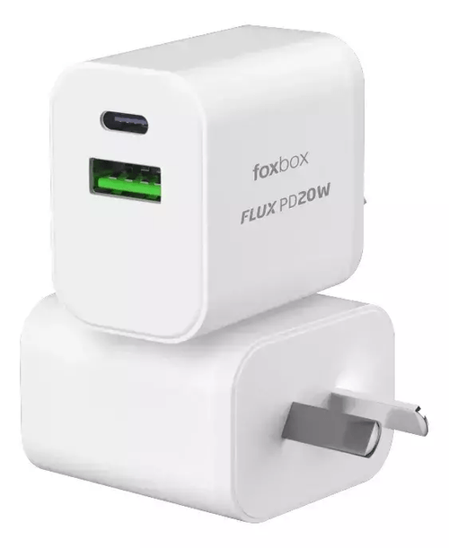 Cargador De Pared Foxbox Flux 20w Pd Blanco