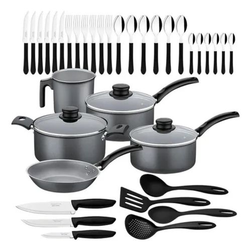 Batería de Cocina Tramontina 36 Piezas Negro