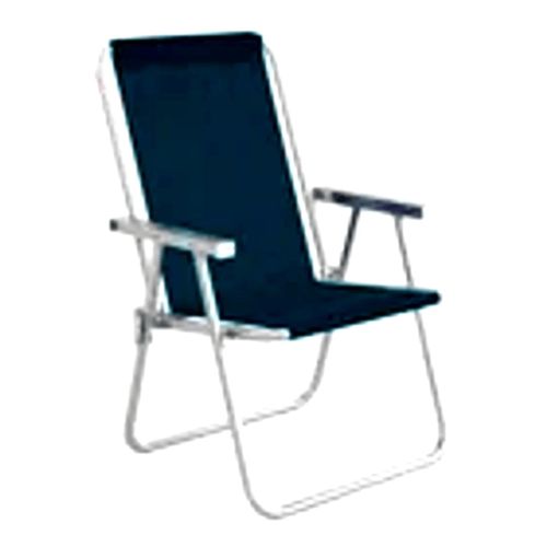 Sillón Playero Alto Confort Azul Marino de Aluminio