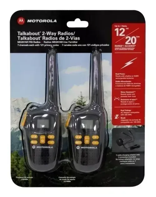 HANDIES MOTOROLA TALKABOUT MD207R -RADIOS 2 VIAS- NEGRO