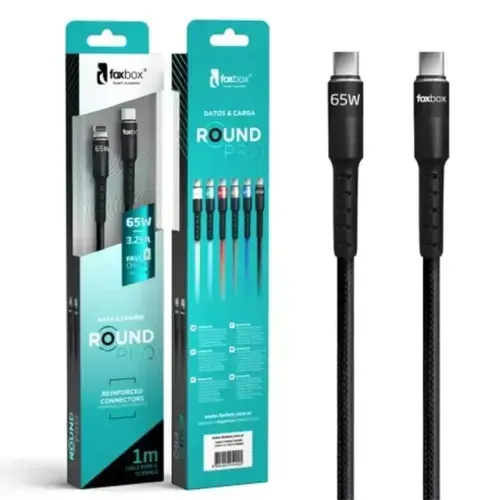 CABLE FOXBOX ROUND PRO 1.25M T-C A T-C NEGRO