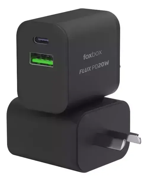CARGADOR DE PARED FOXBOX FLUX 20W PD C/CABLE LIGHTNING