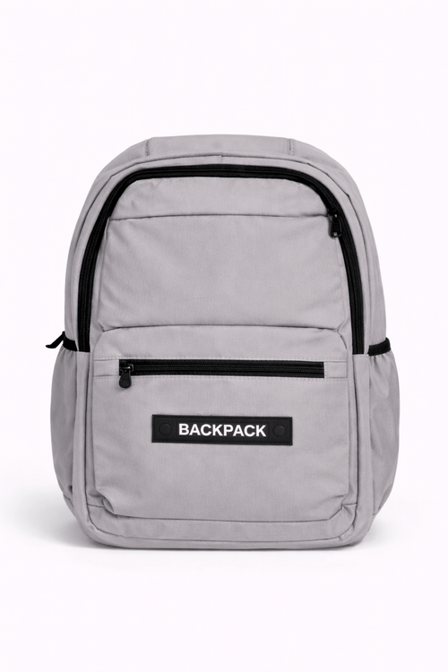 MOCHILA CON DISEÑO LISO 4 CIERRES UNISEX