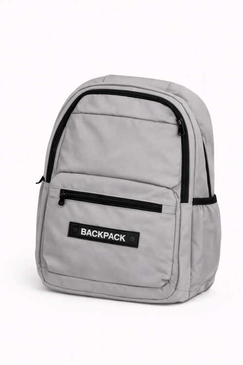 MOCHILA CON DISEÑO LISO 4 CIERRES UNISEX