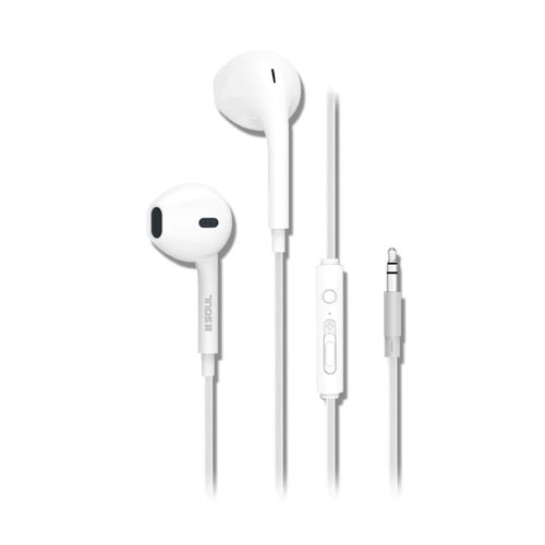 AURICULARES IN-EAR ESTÉREO JACK 3.5MM CON MICRÓFONO BLANCO