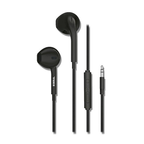 AURICULARES IN-EAR ESTÉREO JACK 3.5MM CON MICRÓFONO NEGRO
