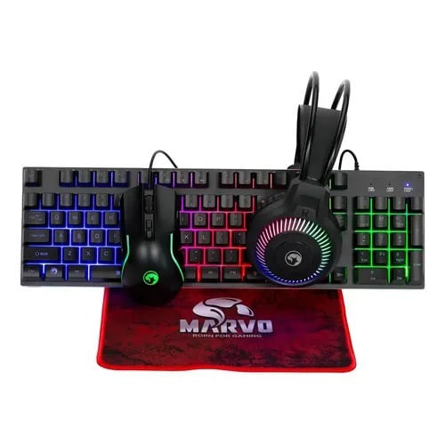 COMBO GAMER TECLADO MOUSE AURICULARES