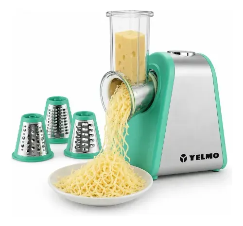 RALLADOR DE ALIMENTOS ELÉCTRICO YELMO CON CONOS INTERCAMBIABLES